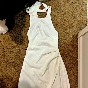 Brand new WO tags white high neck halter dress